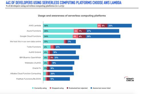 serverless cloud usage by developers